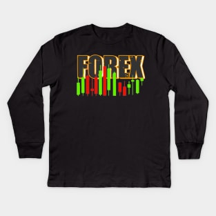 Forex Trading Candles Kids Long Sleeve T-Shirt